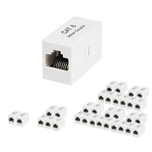 Cat6 Ethernet Cable Extender Female to Female Straight Modular Inline Coupler iMBAPrice Premium RJ45 Coupler Pack of 2 Cat6 Ethernet Cable Extender Female to Female Straight Modular Inline Coupler iMBAPrice Premium RJ45 Coupler Pack of 2